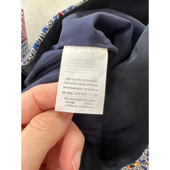 J. Crew Womens 4 No 2 Pencil Skirt Paisley Work Office Career Classic Church - Picture 5 of 7